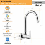 Wall-mount Kitchen Sink Tap with Swivel Spout