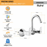 Pristine Wall Mount Kitchen Sink Mixer Tap with Swivel Spout