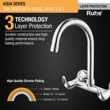 Aqua Wall Mount Kitchen Sink Mixer Tap with Swivel Spout