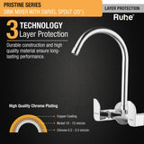 Pristine Wall Mount Kitchen Sink Mixer Tap with Swivel Spout