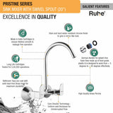 Pristine Wall Mount Kitchen Sink Mixer Tap with Swivel Spout