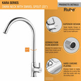 Kara Deck Mount Wash Basin Tap with Swivel Spout