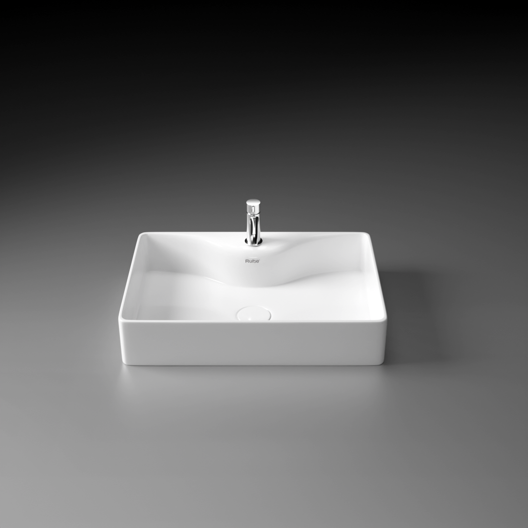 Swift Table-Top Wash Basin (White) - by Ruhe