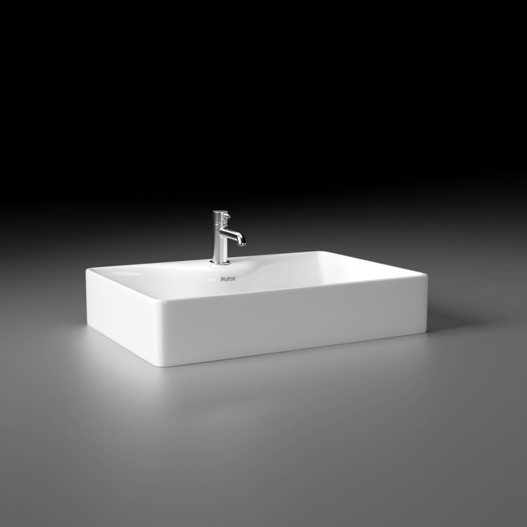 Swift Table-Top Wash Basin (White) - by Ruhe