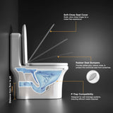 Scala One-Piece Western Commode P Trap, Soft Close Seat Cover