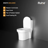 Scala One-Piece Western Commode S Trap, What’s Included