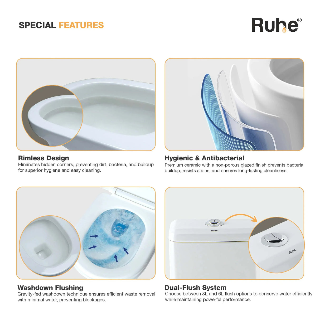 Scala One-Piece Western Commode