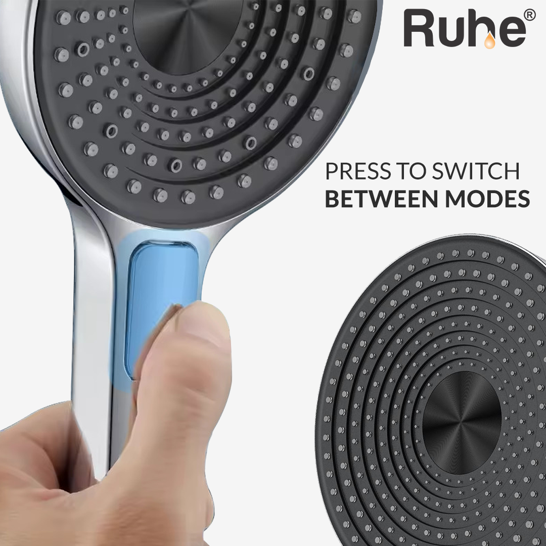 Rosa ABS Hand Shower with Flexible Tube (304-SS) and Hook - by Ruhe®