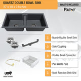 Quartz Double Bowl Kitchen Sink Accessories