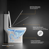 Space One-Piece Western Commode, S Trap