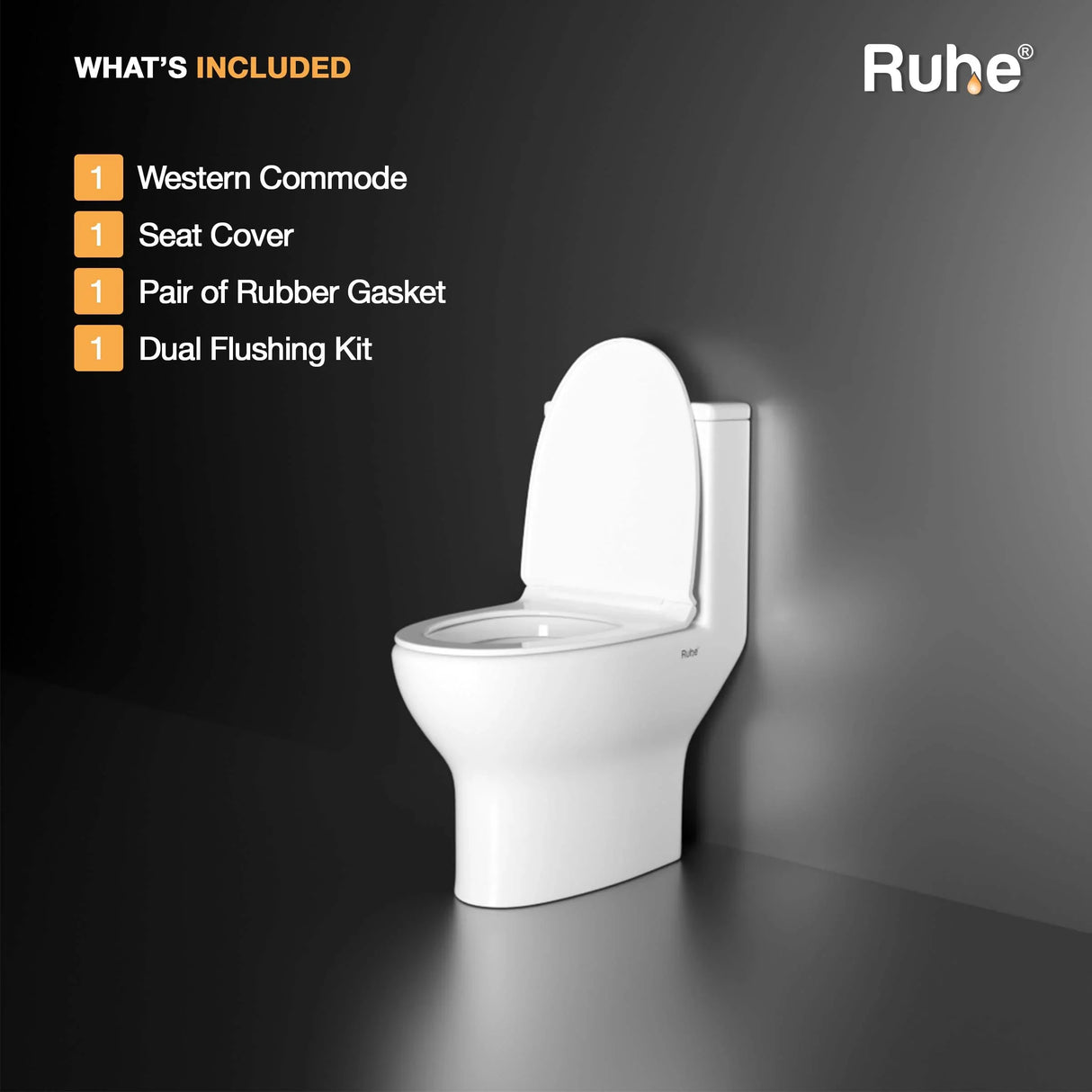 Space One-Piece Western Commode