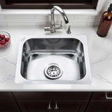 Square Single Bowl 304-Grade Kitchen Sink (16 x 14 x 6 inches)– by Ruhe