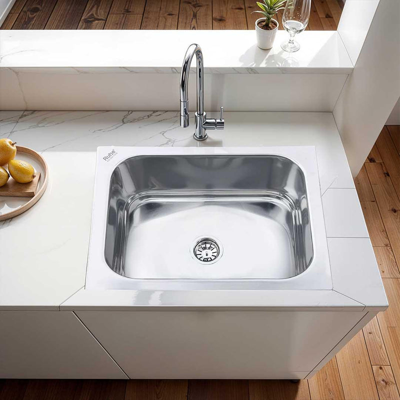 Single Bowl Kitchen Sink (26 x 20 x 9 Inches)