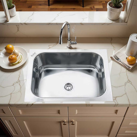 Square Single Bowl 304-Grade Kitchen Sink (27 x 21 x 9 inches)– by Ruhe