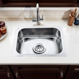 Square Single Bowl Kitchen Sink (18 x 16 x 8 inches)– by Ruhe