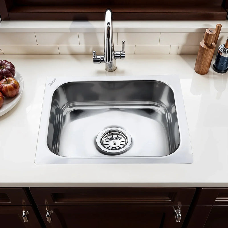Single Bowl Premium Kitchen Sink (18 x 16 x 8 Inches)