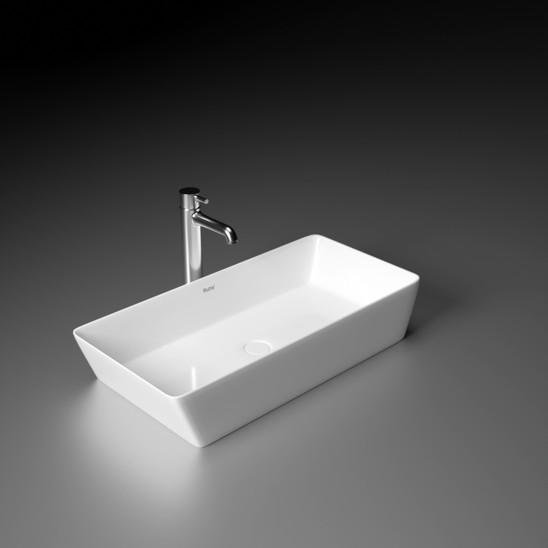 Trey Table-Top Wash Basin (White) - by Ruhe®