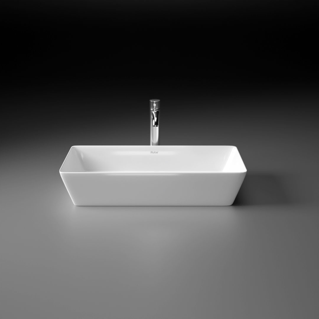 Trey Table-Top Wash Basin (White) - by Ruhe®