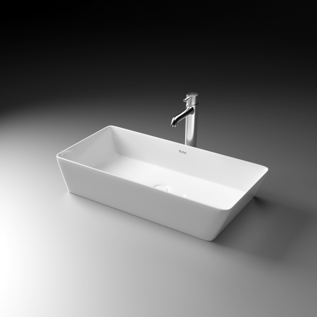 Trey Table-Top Wash Basin (White) - by Ruhe®