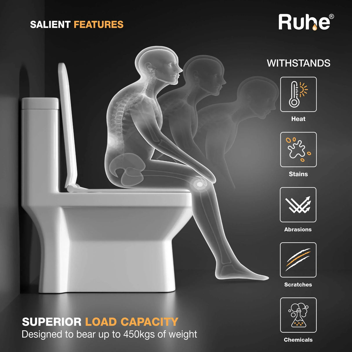 Tempo One-Piece Western Commode