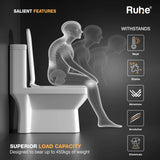 Tempo One-Piece Western Commode, Superior Load Capacity