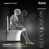 Tera Wall-Hung Western Commode, Superior Load Capacity