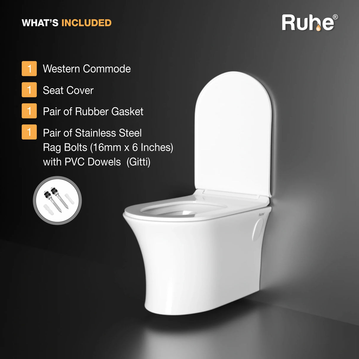 Tera Wall-Hung Western Commode