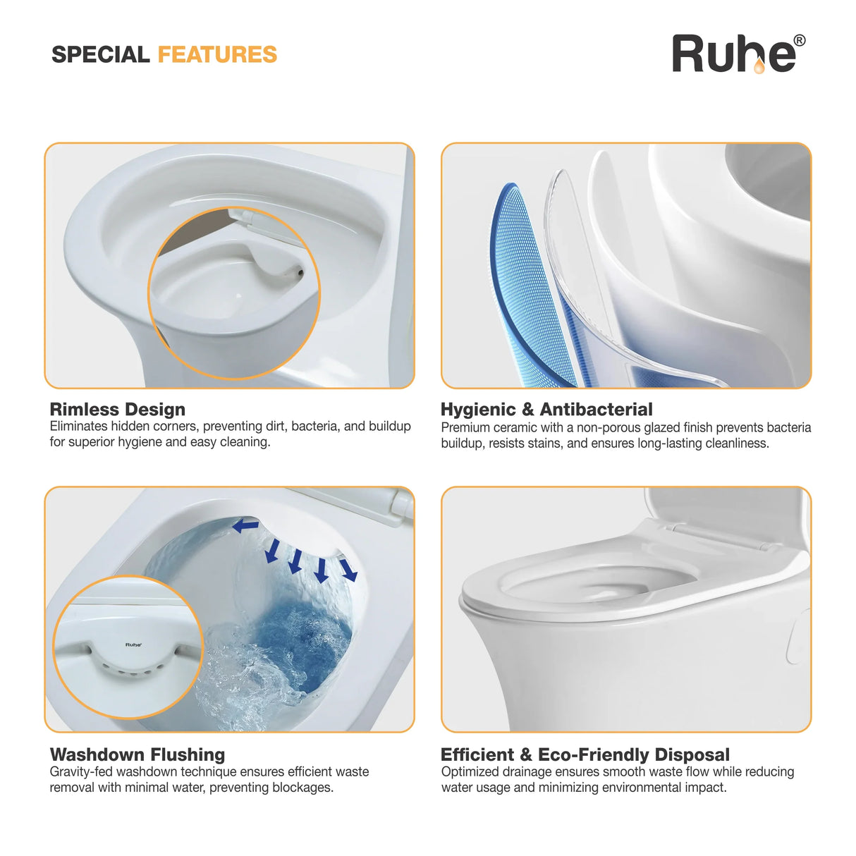 Tera Wall-Hung Western Commode