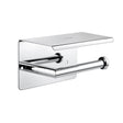 Ruhe Stark toilet paper holder with shelf in mirror-polished 304 stainless steel