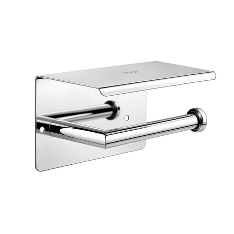 Ruhe Stark toilet paper holder with shelf in mirror-polished 304 stainless steel