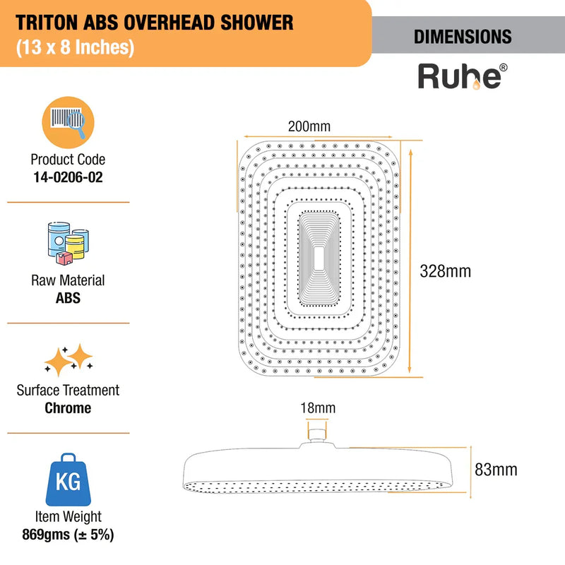 Triton Overhead Shower