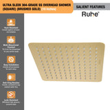 Ultra Sleek 304-Grade SS Overhead Shower (Color Plated)