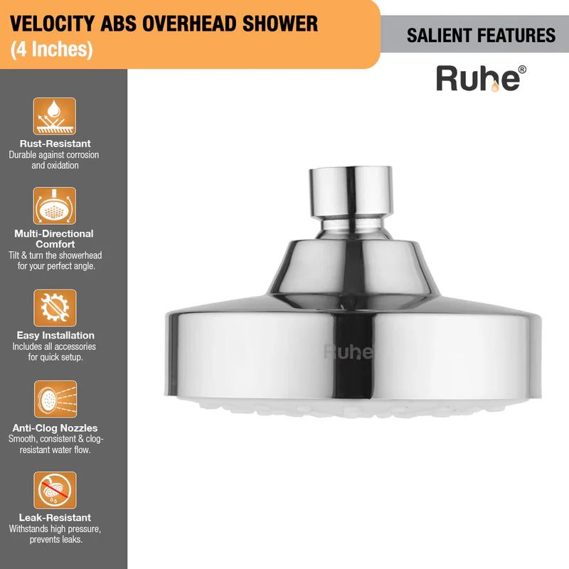 Velocity ABS Overhead Shower (4 Inches)