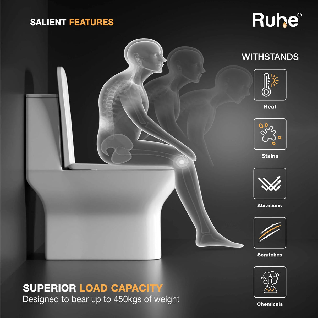 Vero One-Piece Western Commode