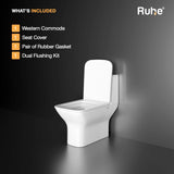 Vero One-Piece Western Commode, What's Included