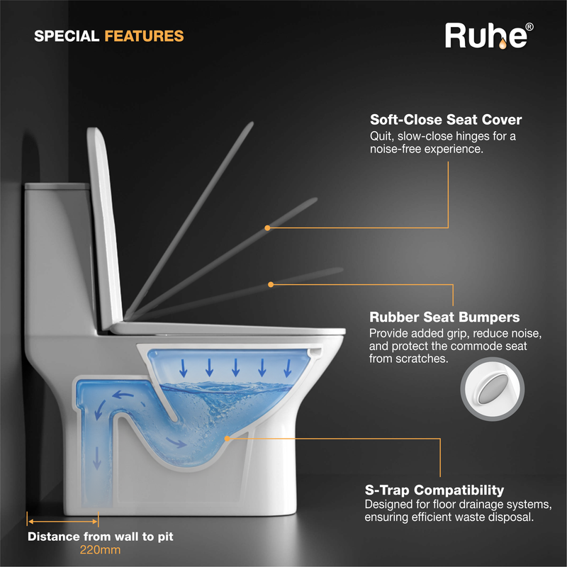 Vero One-Piece Western Commode