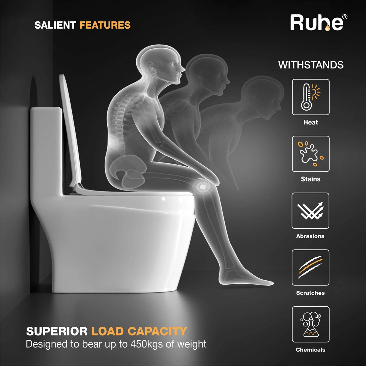 Vox One-Piece Western Commode