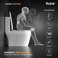 Vox One-Piece Western Commode, Superior Load Capacity