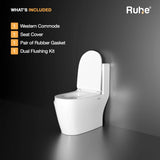 Vox One-Piece Western Commode, What's Included