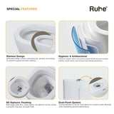 Vox One-Piece Western Commode, rimless design