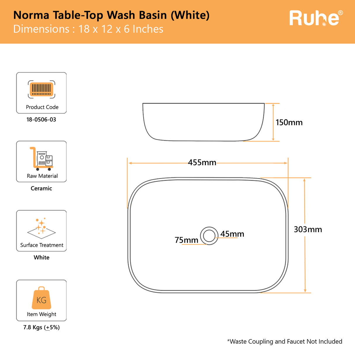 Norma Table Top Wash Basin