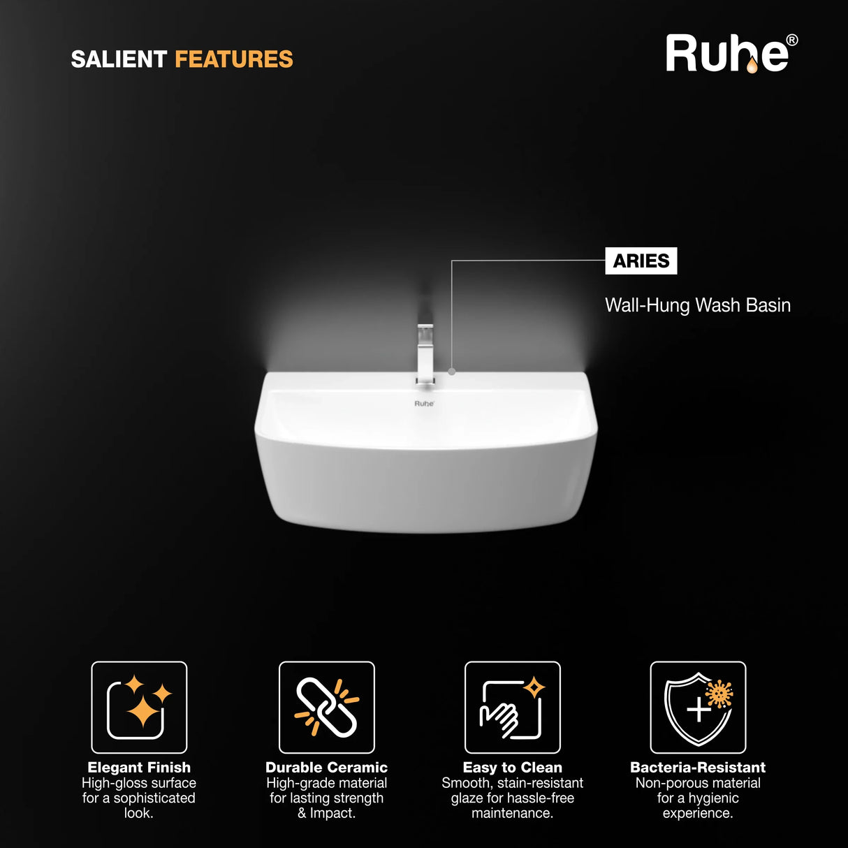 Aries Wall-Hung Wash Basin
