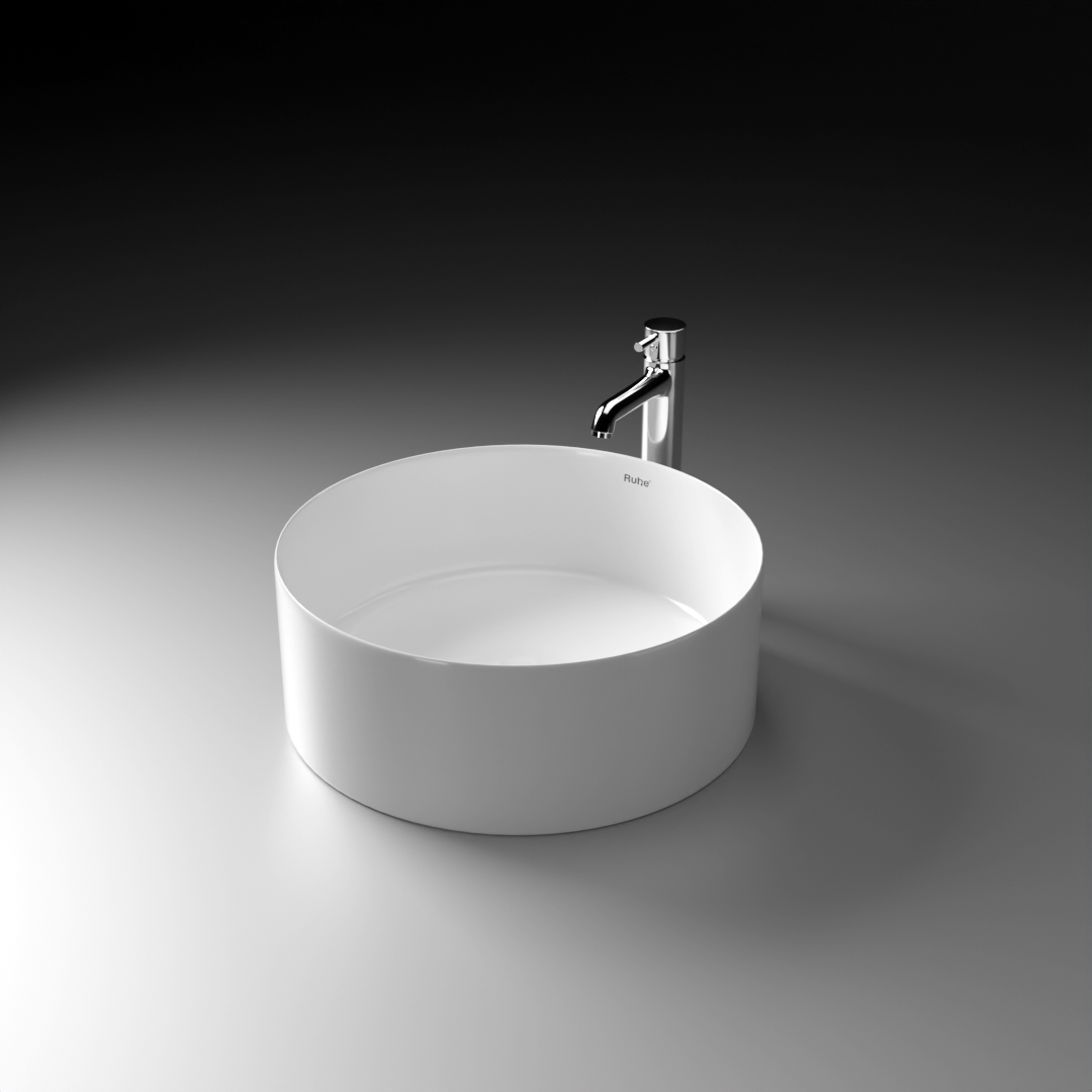 Zosma Table-Top Wash Basin (White) - by Ruhe