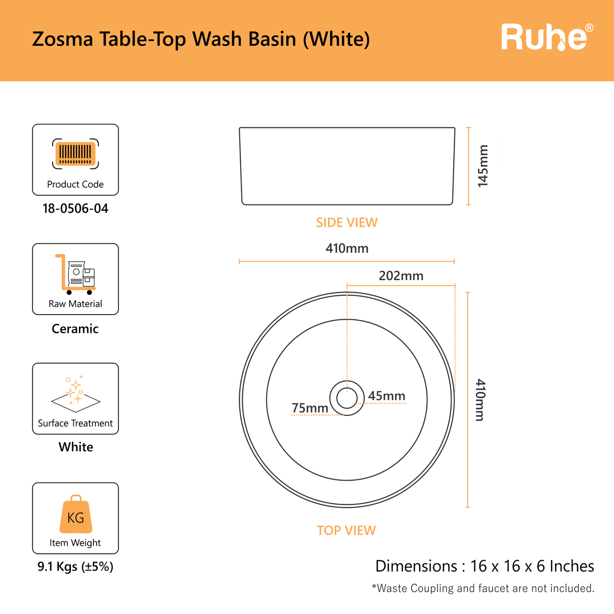 Zosma Table-Top Wash Basin