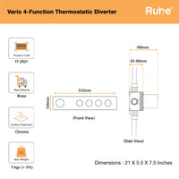 Vario 4-Function Thermostatic Diverter Set