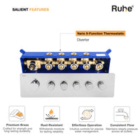 Vario 5-Function Thermostatic Diverter Set