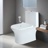 Dune One-Piece Rimless P-Trap Western Toilet / Commode (White) - by Ruhe