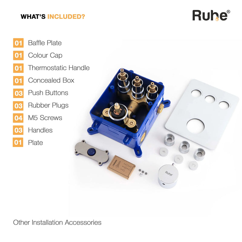 Vario 3-Function Thermostatic Diverter Set