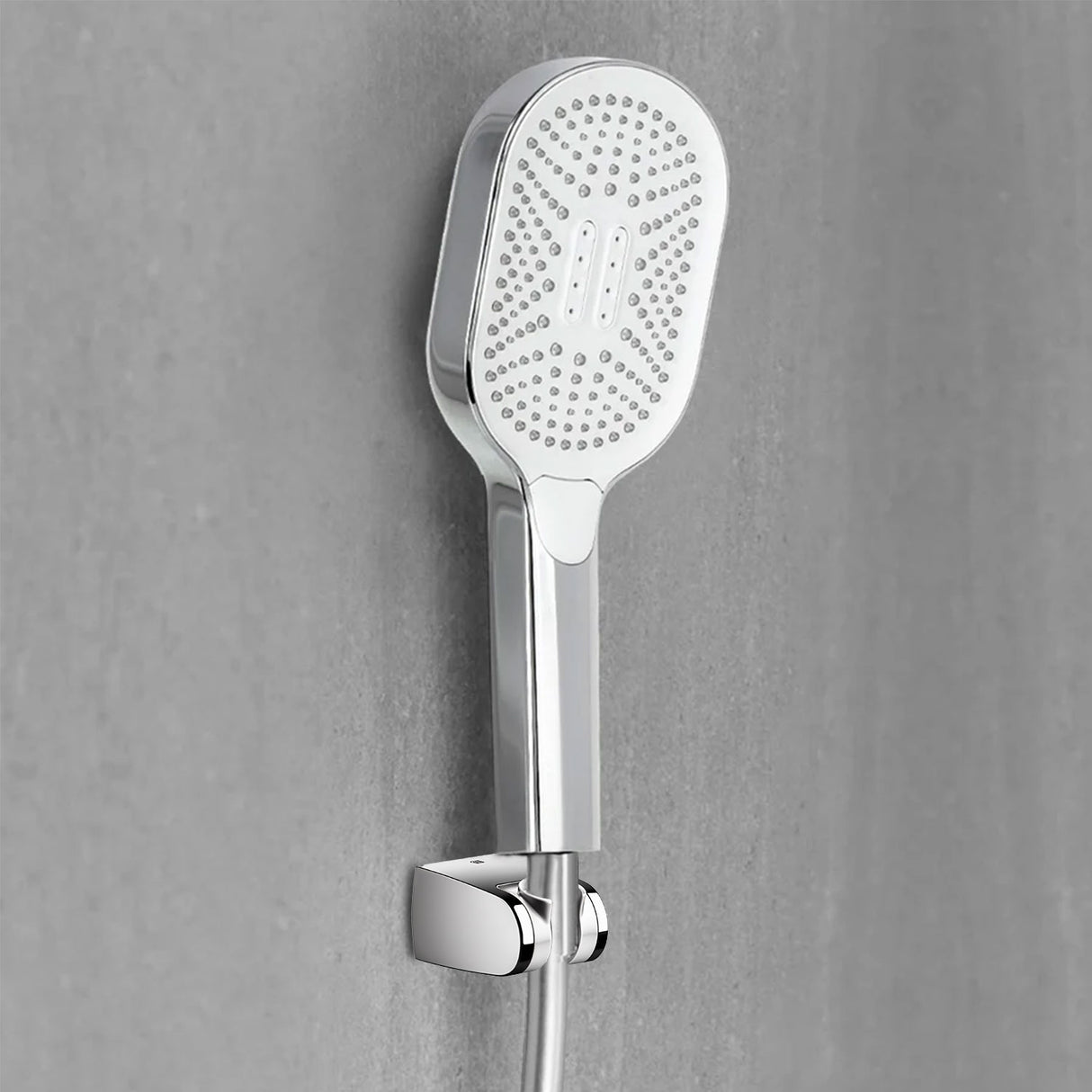 Ivory ABS Multi-flow Hand Shower with Flexible Tube (304-SS) and Hook - by Ruhe