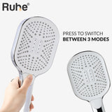 Ivory ABS Hand Shower with Flexible Tube (304-SS) and Hook - by Ruhe®